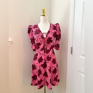 Kate Spade Bubble Dot Tie-Front Dress, Rhubarb Jam